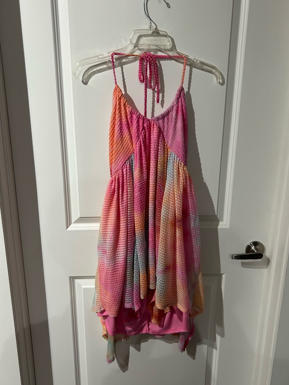Pink Multi-Color Halter Fairy Dress